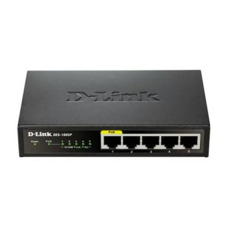 Switch D-Link 5 Portas 10/100Mbps PoE - DES-1005P