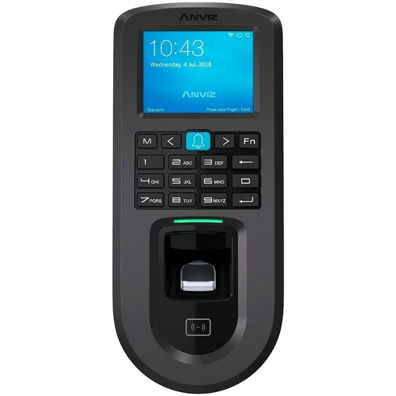 Leitor Biométrico Autónomo c/ Impressões Digitais MF e Teclado - ANVIZ