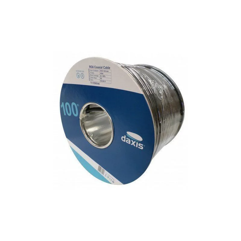 Cabo Coaxial Iberosat RG 6 ITED Branco 100mt