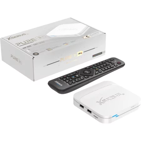 Box Android IPTV - Xsarius Pure 3+ 2GB/16GB UHD 4K - Branca
