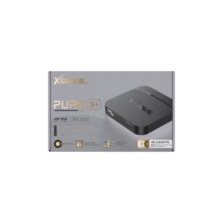 Box Android IPTV - Xsarius Pure 3+ 2GB/16GB UHD 4K - Preto