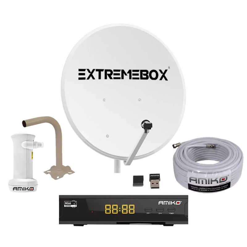Kit de TV Satélite - Amiko Mini Combo 3 Kit de TV Satélite - Amiko Mini Combo 3