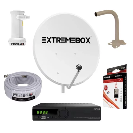 Kit de TV Satélite Pro - Amiko HD8265+