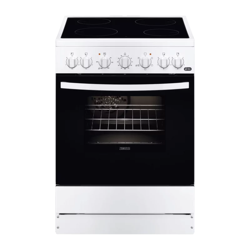 Cocina Vitrocerámica Zanussi - 4 Zonas - 56L - Blanco - ZCV65201WA