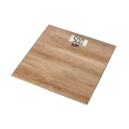 Báscula Digital EDM - P/ Casa de Banho - Madeira - 180Kg