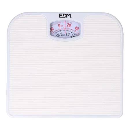 Báscula EDM - P/ Casa de Banho - 130Kg - Blanca