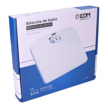 EDM Bathroom Scale - 130kg - White