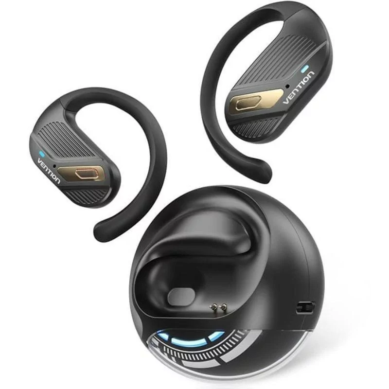 Auriculares Desportivos Bluetooth - Vention OpenBeat O12 - Open Ear - Preto Auriculares Desportivos Bluetooth - Vention OpenBeat O12 - Open Ear - Preto