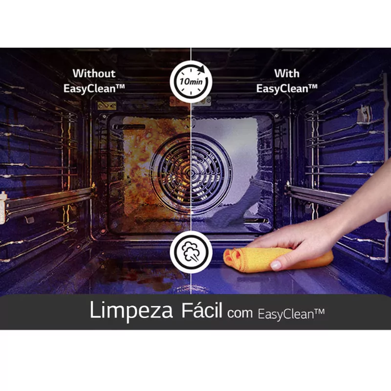 Forno de Encastre a Vapor LG 76L Wsed7665b (60cm - InstaView™ - Classe A++ - Preto Matte)