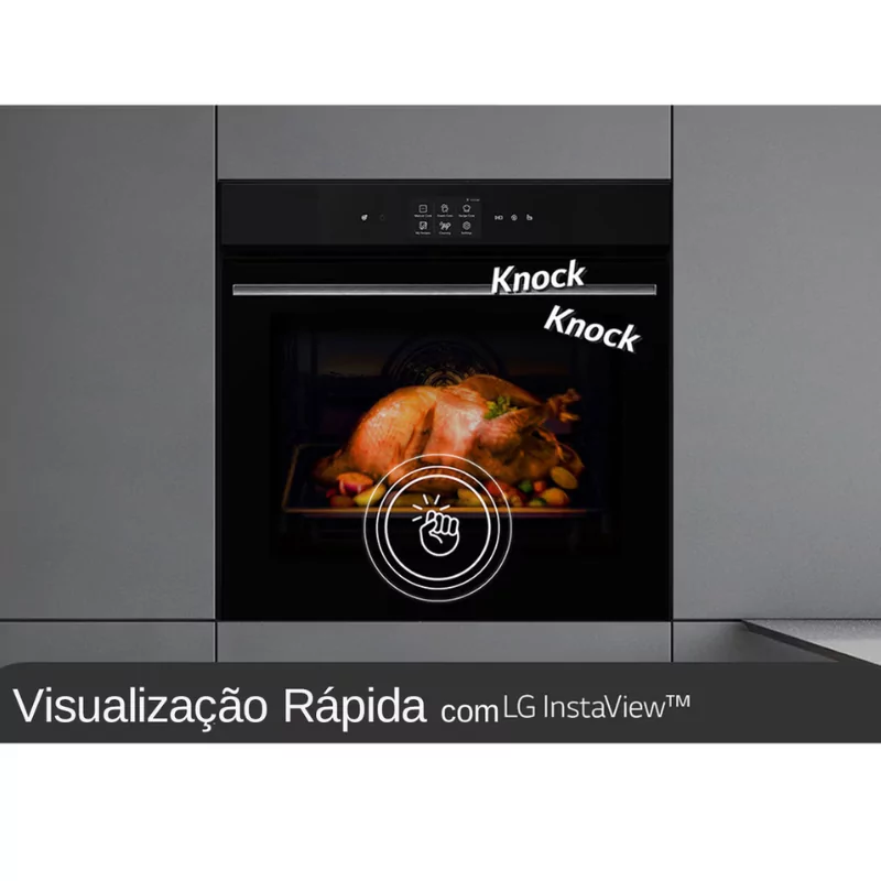 Horno de Encastre a Vapor LG 76L Wsed7665b (60cm - InstaView™ - Clase A++ - Negro Matte)