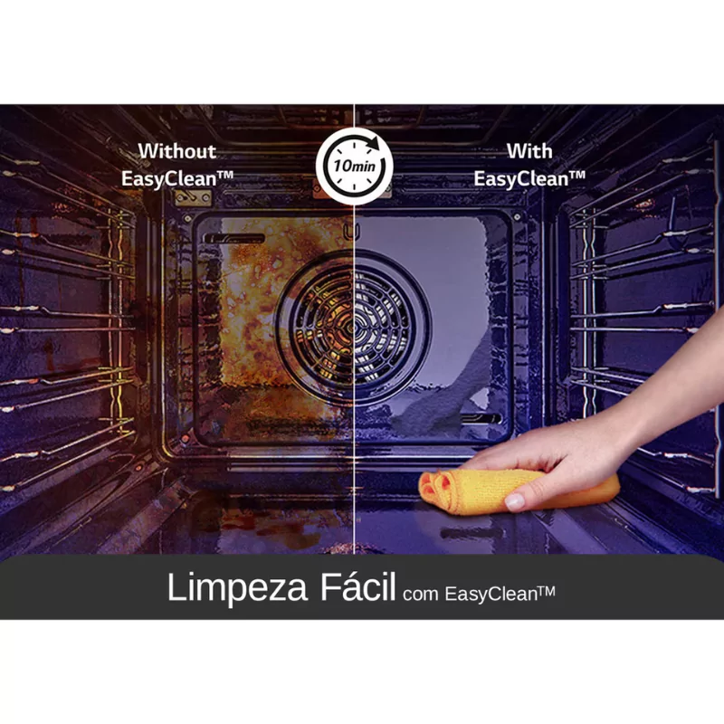 Horno de Encastre a Vapor LG 76L Ws7d7631wb (60cm - InstaView™ - Clase A+ - Negro)