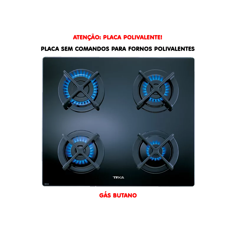 Placa de Gás TEKA Polivalente - CGC 60 4G AI AL - Gás Butano