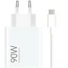 Cargador de Parede Xiaomi GaN 90W HyperCharge Combo – (1x USB-A + Cable USB-C, Carga Rápida)