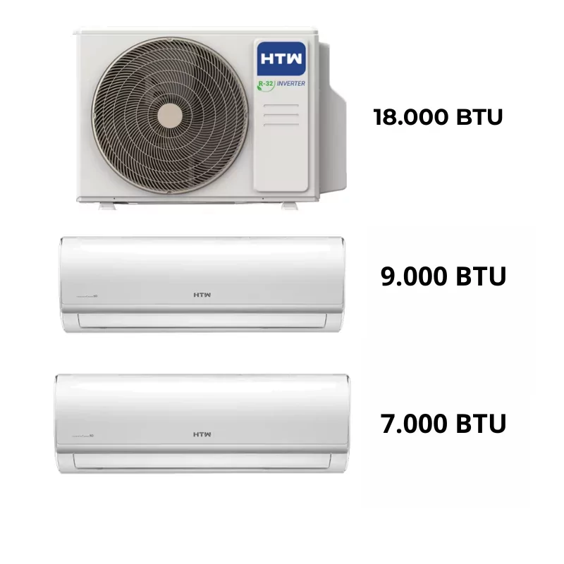 Kit Multisplit HTW (2x1) - 18000BTU IX41B2R32 (9000BTU + 7000BTU IX21D5) Kit Multisplit HTW (2x1) - 18000BTU IX41B2R32 (9000BTU + 7000BTU IX21D5)