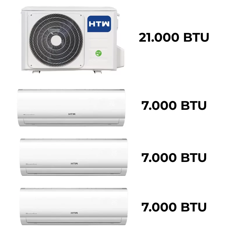 Kit Multisplit HTW (3x1) - 21000 BTU IX41B2R32 (3x 7000BTU IX21D5)