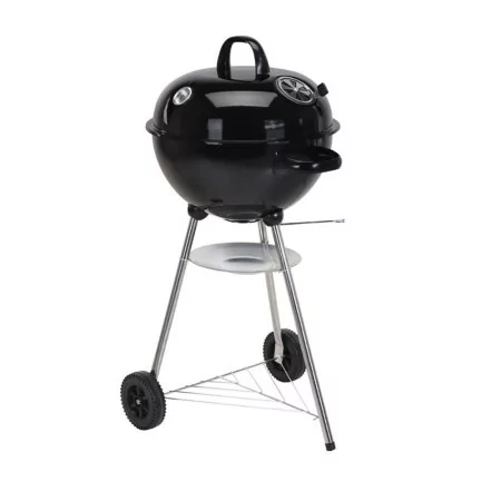 Churrasqueira a Carvão com Tampa e Rodas - Ø47 x 90 cm – Preta | BBQ Collection