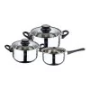 Trem de Cozinha Universal 5 Peças Inox – Toledo (Caçarola Ø16cm + Tachos c/ Tampa Ø18/20) - San Ignacio - SG8050