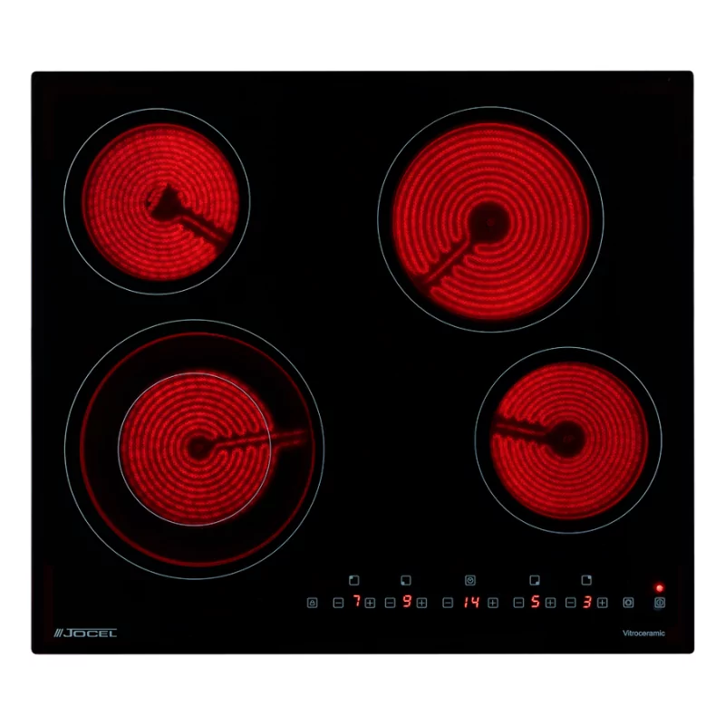 Placa Vitrocerámica Jocel - (4 Zonas – 7000W - Controlo Tátil) - JP4EV021267