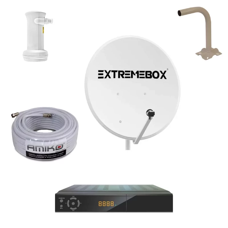 Kit TV Satélite Essencial - Amiko HD8165 WiFi