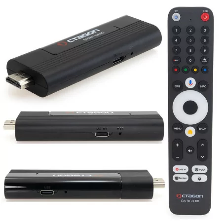 Octagon Spirit NANO TV Stick - Android TV - 2GB/32GB - MeTV Player - 4K UHD HDR10+