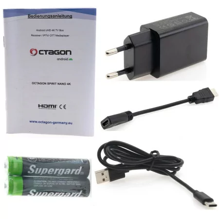 Octagon Spirit NANO TV Stick - Android TV - 2GB/32GB - MeTV Player - 4K UHD HDR10+