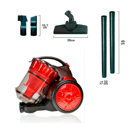 Aspirador Sem Saco EDM 2,2 L – Multiciclónico 700 W Vermelho - Classe A
