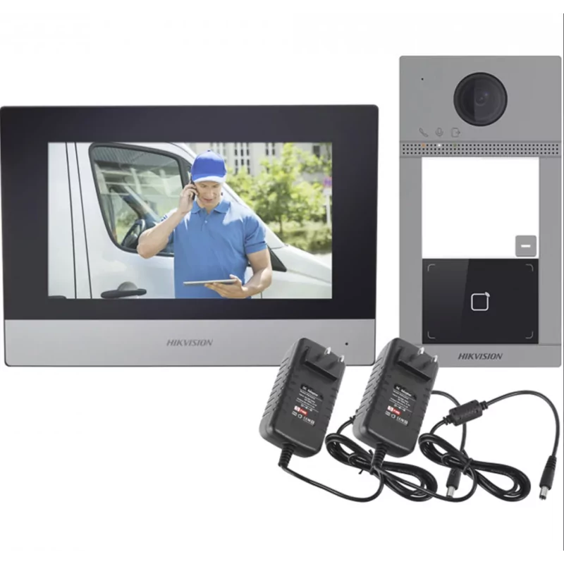 Hikvision DS-KIS604-P(C) - IP/WiFi Video Intercom Kit with 7" Monitor and MF Reader (Up to 16 Monitors)