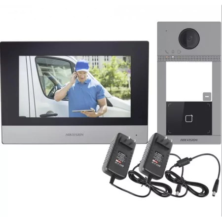 Hikvision DS-KIS604-P(C) - Kit de videoportero IP/WiFi con monitor de 7" y lector MF (hasta 16 monitores)