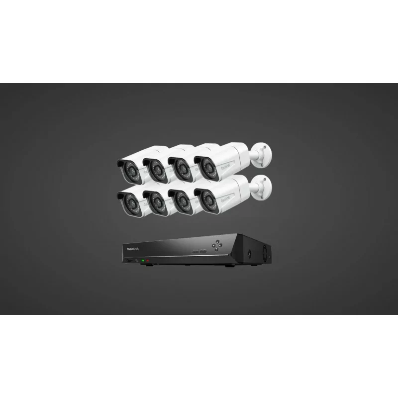 Kit Reolink 16 Canais - RLK16-810D8-A - 8 Camaras RLC 810A POE - 3TB - 4K UHD