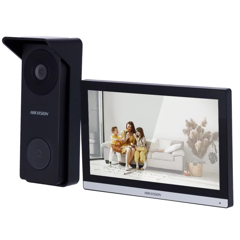 Kit Videoportero Hikvision Híbrido 4 Fios Analógico + WiFi - DS-KIS313-P(B) Kit Videoportero Hikvision Híbrido 4 Fios Analógico + WiFi - DS-KIS313-P(B)