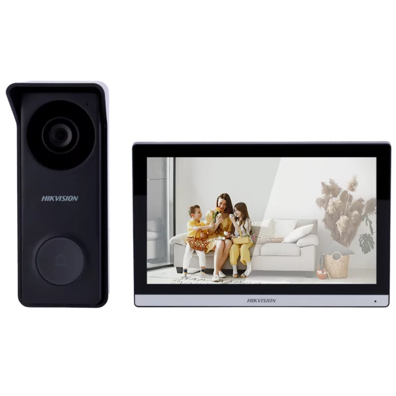 Kit Videoportero Hikvision Híbrido 4 Fios Analógico + WiFi - DS-KIS313-P(B)
