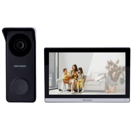 Kit Videoportero Hikvision Híbrido 4 Fios Analógico + WiFi - DS-KIS313-P(B)