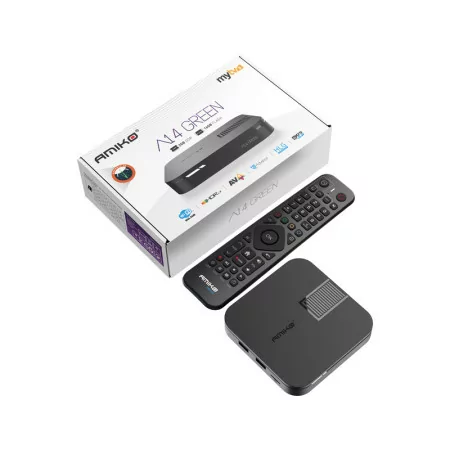 Amiko A14 Green - 2GB/16GB - Android 14 - Dual Band - IPTV 4K HDR10 AV1
