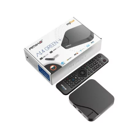 Amiko A14 Green+ - 2GB/32GB - Android 14 - Dual Band - IPTV 4K HDR10 AV1