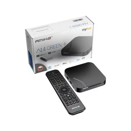 Amiko A14 Green+ - 2GB/32GB - Android 14 - Dual Band - IPTV 4K HDR10 AV1