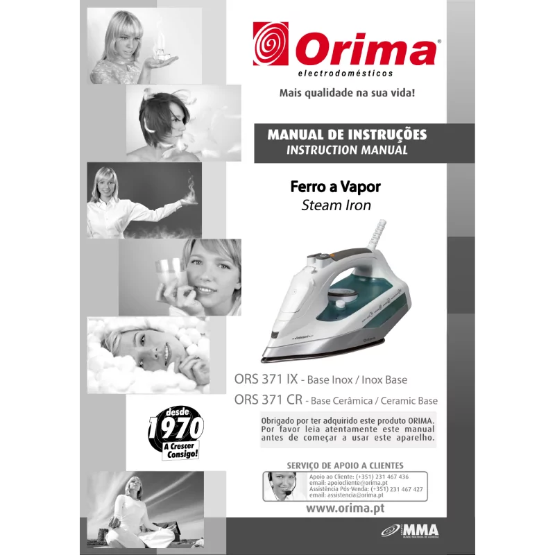 Plancha de Ropa a Vapor Orima 2200W Inox - ORS-371-IX