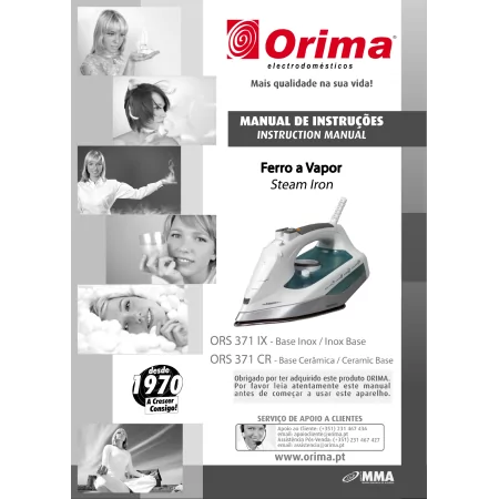 Plancha de Ropa a Vapor Orima 2200W Inox - ORS-371-IX