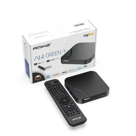 Amiko A14 Green - 2GB/16GB - Android 14 - Dual Band - IPTV 4K HDR10 AV1