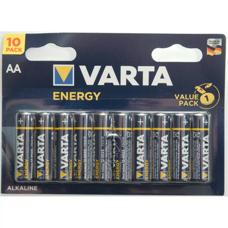Pilhas AA Varta Energy Alcalinas LR6 - Pack 4 - Energy AA