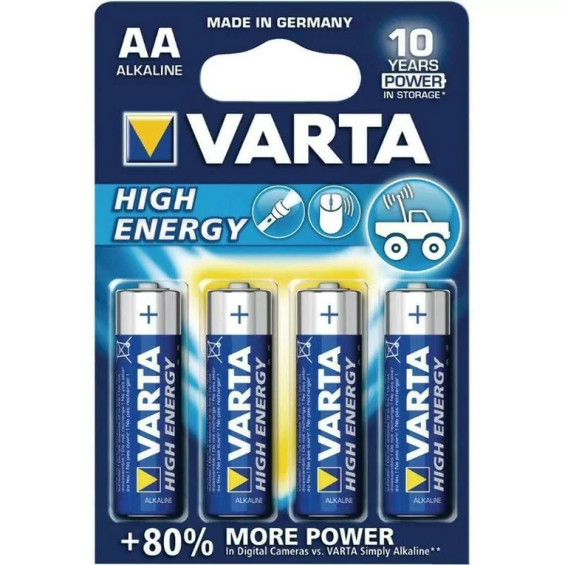 Pilhas AA Varta Energy Alcalinas LR6 - Pack 4 - Energy AA
