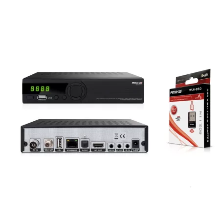 Pack Amiko 8265+ SAT & Cable/TDT + Pen Inalámbrico