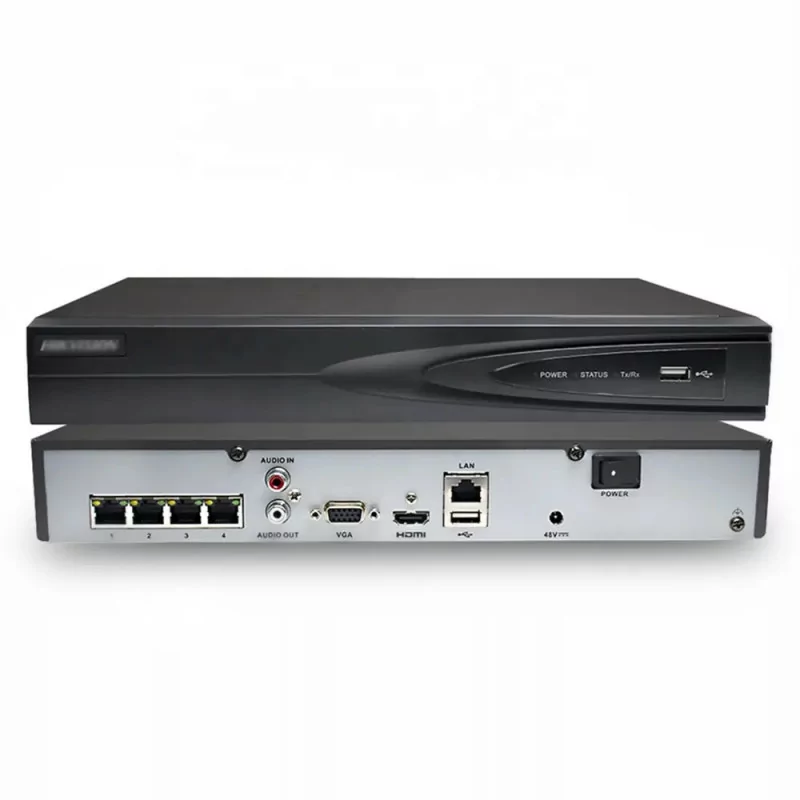 NVR Hikvision 4 Canais 8MP - DS-7604NI-Q1/4P(D)