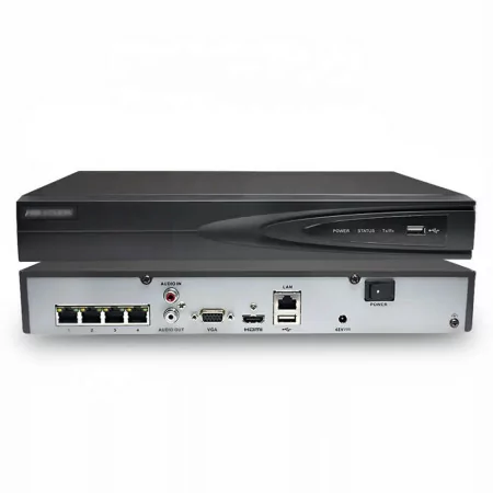 NVR Hikvision 4 Canais 8MP - DS-7604NI-Q1/4P(D)