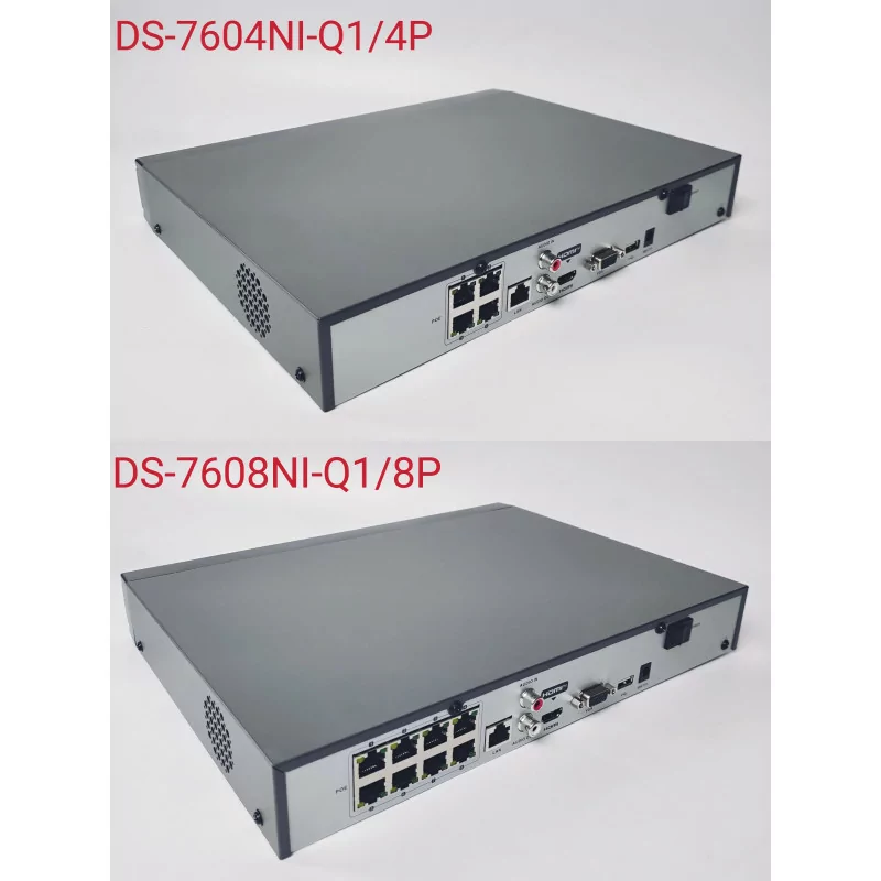 NVR Hikvision 4 Canais 8MP - DS-7604NI-Q1/4P(D)