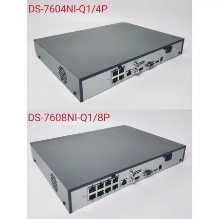 NVR Hikvision 4 Canais 8MP - DS-7604NI-Q1/4P(D)
