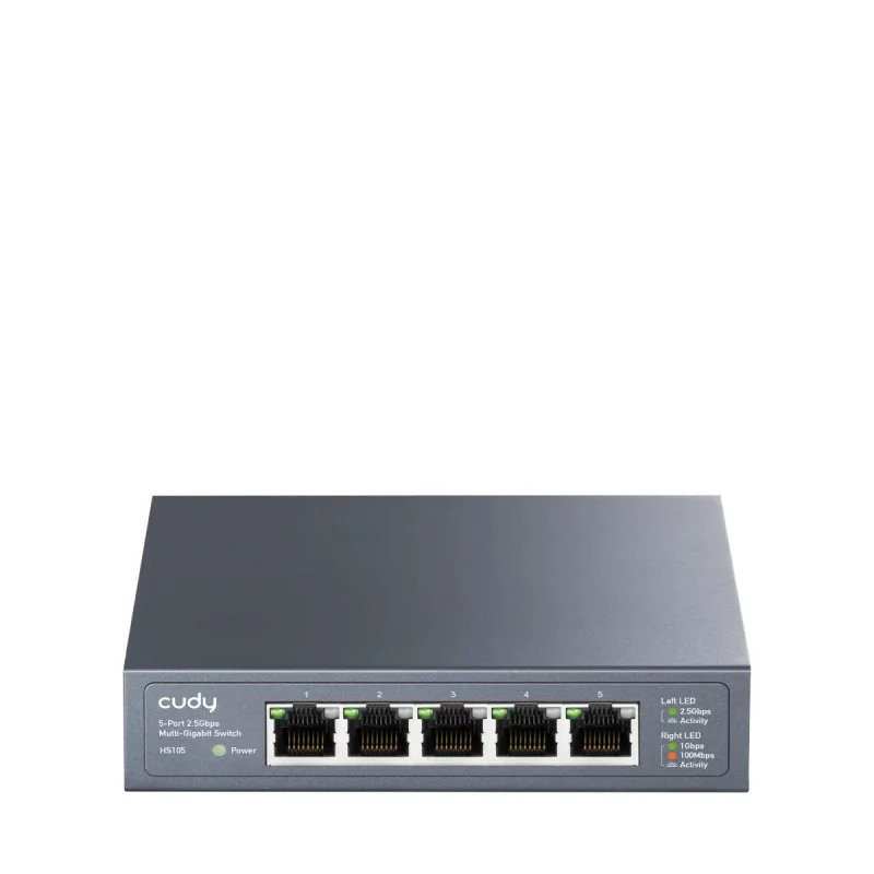 Switch Gigabit Cudy - (5 Portas - 2.5Gbps Multi Gigabit) - HS105