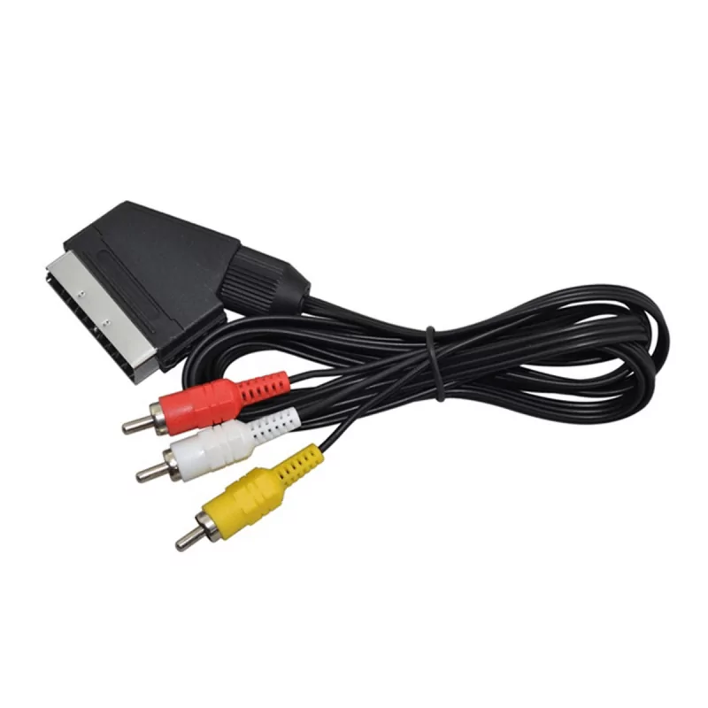 Cable SCART 21 Pinos K-Pro TD-2175 - Video e Audio RCA, Ref: CABO RCA SCART Cable SCART 21 Pinos K-Pro TD-2175 - Video e Audio RCA, Ref: CABO RCA SCART