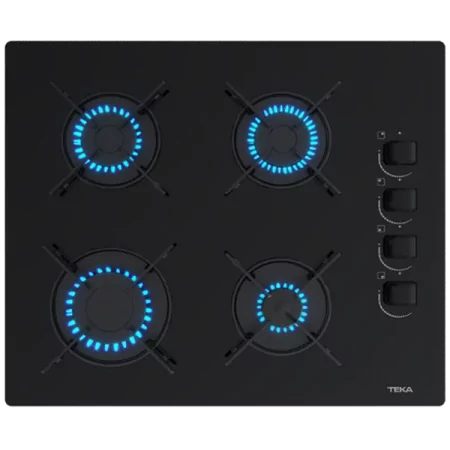 Teka GBE 64002 XBA BK Gas Hob 4 Zones Black Glass