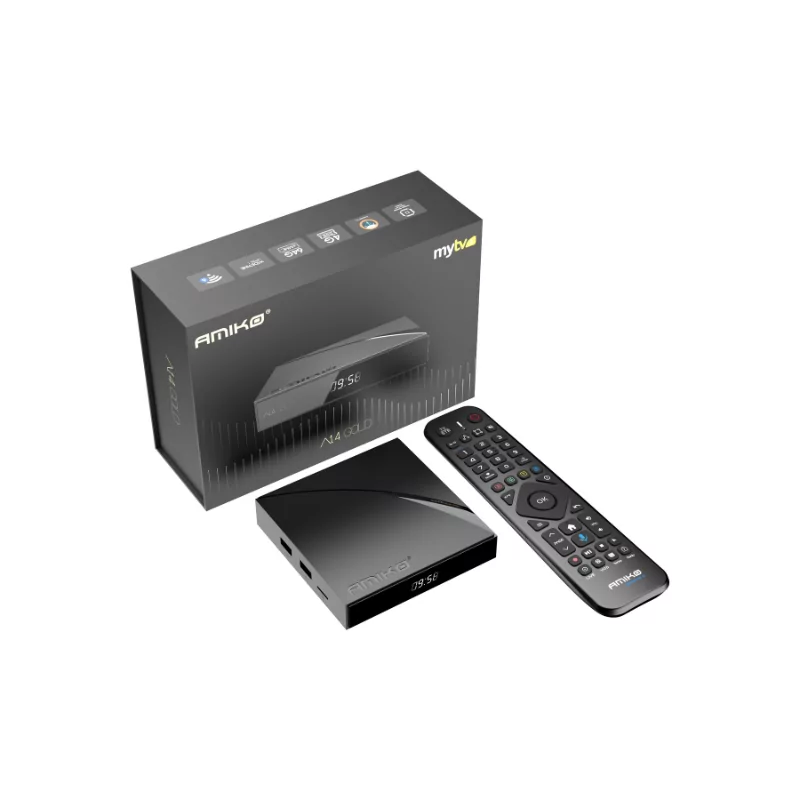 Amiko A14 Gold - MyTV 3 - 4GB/64GB - Android 14 IPTV - 4K HDR10