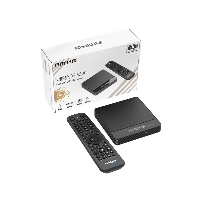 Amiko MiraX 5200 IR 2GB/8GB 4K Dual Band WiFi Negro Amiko MiraX 5200 IR 2GB/8GB 4K Dual Band WiFi Negro